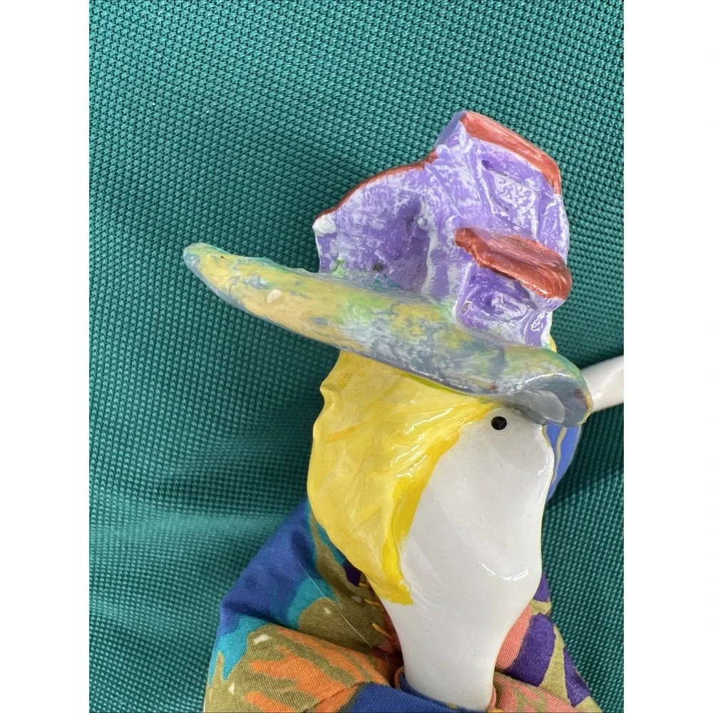 Vintage 1992 Poupee Millet Artist Art Doll Hat Is‎ A House Signed Bean Bag 8